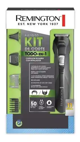 Remington Maquina Peluqueria Kit Corte Cabello Barba11 Pzas