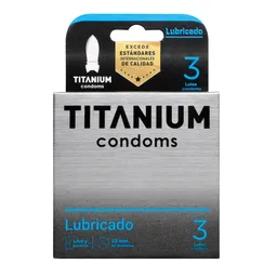 Condones Titanium Lubricado X 3