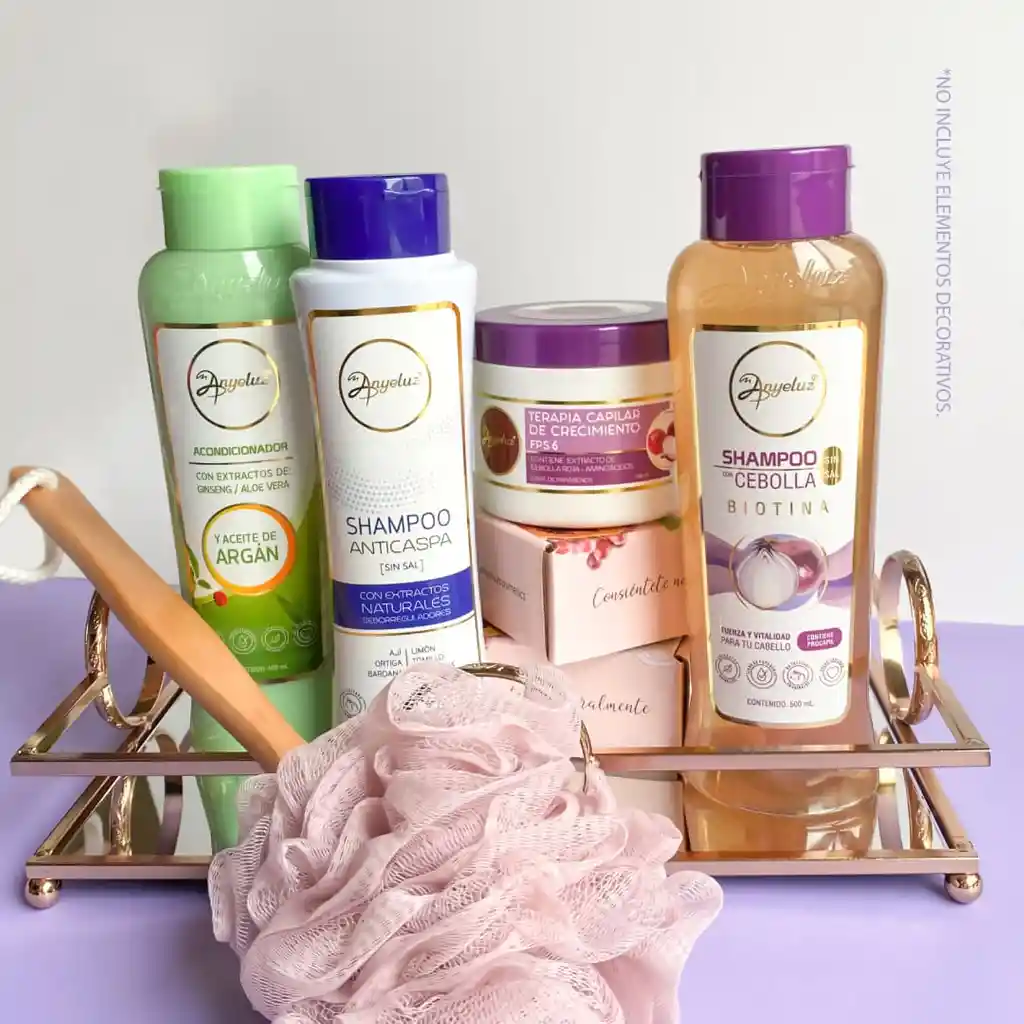  ANYELUZ Kit Anticaspa Y Crecimiento Con Shampoo De Cebolla 