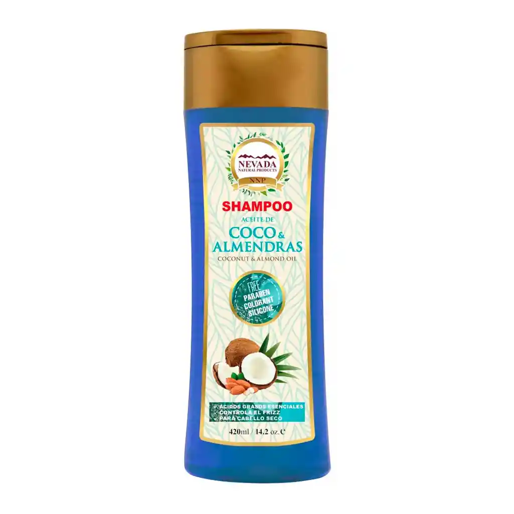 Nevada Shampoo Aceite De Coco Y Almendras Libre De Parabenos Colorantes Y Silicona 420ml