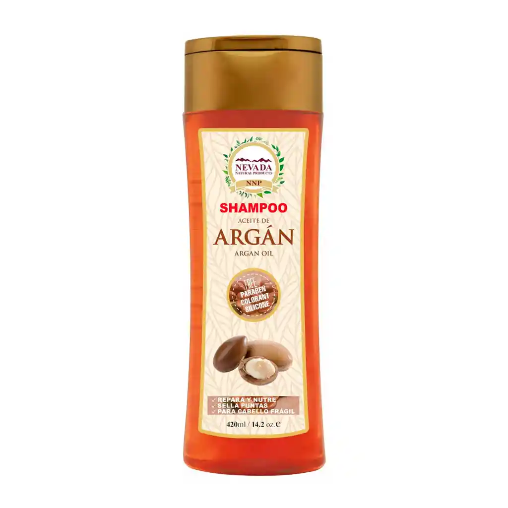 Nevada Shampoo Aceite De Argan Libre De Parabenos Colorantes Y Silicona 420ml