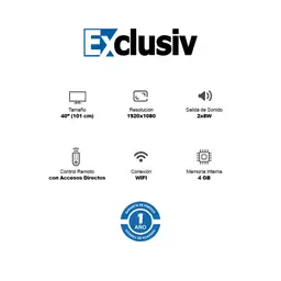 Exclusiv Televisor40" Fhd Smart Tv Linux - E40V2Fn