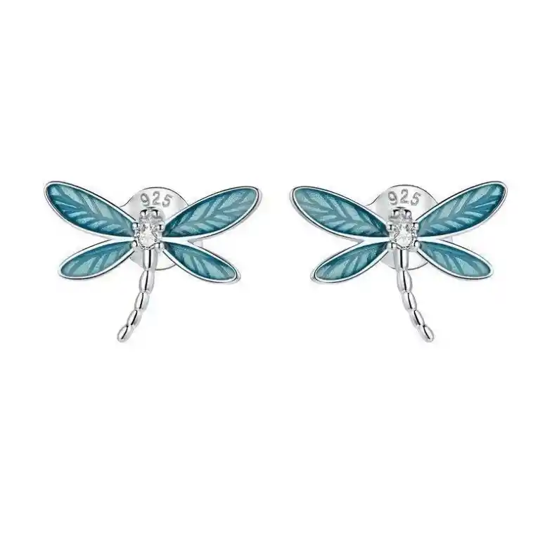 Aretes Para Mujer Libélula Fabricados En Plata 925