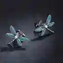 Aretes Para Mujer Libélula Fabricados En Plata 925
