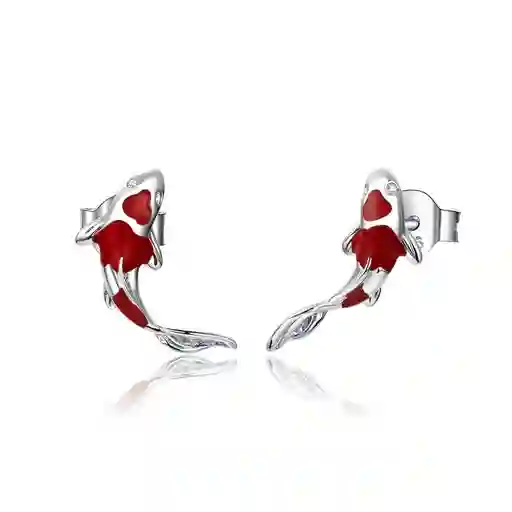 Aretes Pendientes Topos Para Mujer Pez Fabricados En Plata 925