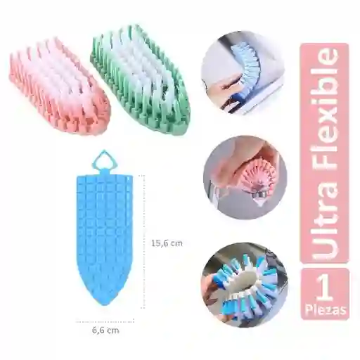 Cepillo Para Lavar Ultra Flexible Multiusos Ropa Baño Cocina Limpieza Aseo