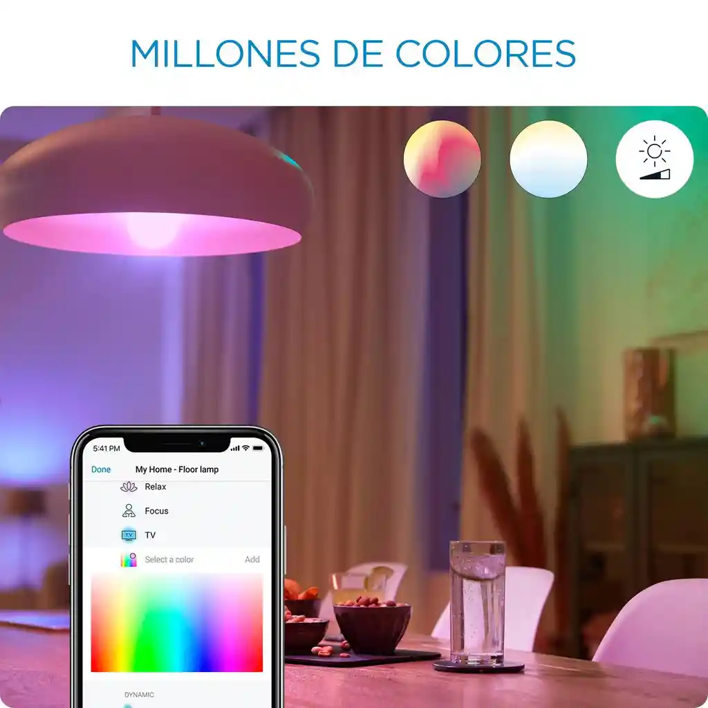 Wiz Bombillo Led Inteligente Wi-fi Luz Fria/calida + Colores A19