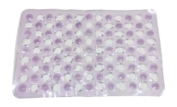 Tapete Para Ducha Antideslizante Con Chupas Deco 48x32 Cm Lila