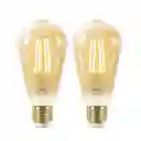 Wiz Bombillo Led Tipo Vintage Inteligente St19 Wi-fi Luz Calida