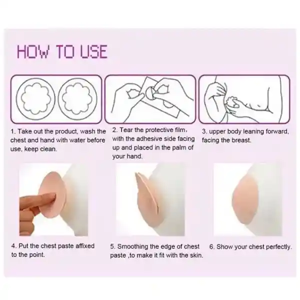 Cubrepezones Silicona Almohadilla Brasier Pezones Senos Cubrepezon