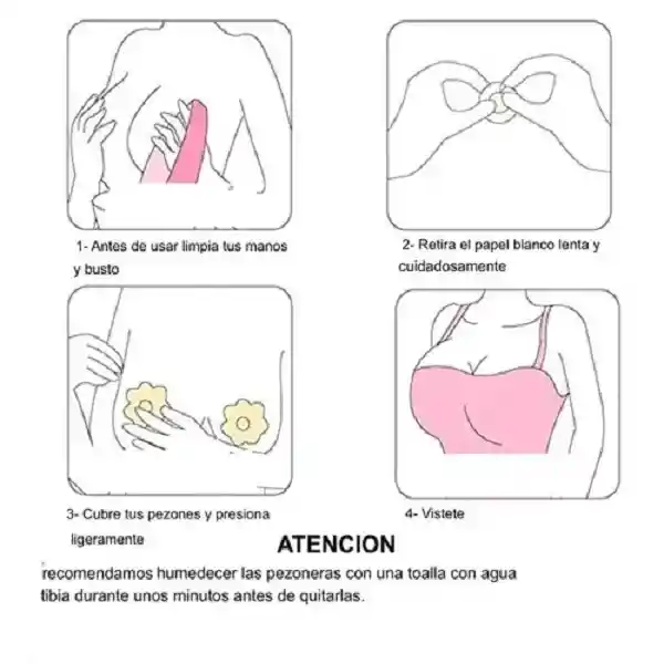 Cubrepezones Silicona Almohadilla Brasier Pezones Senos Cubrepezon