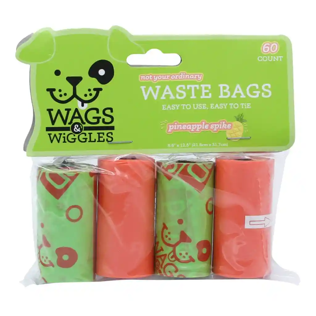 Wags Wiggles Bolsas 4 Rollos Olor Piña