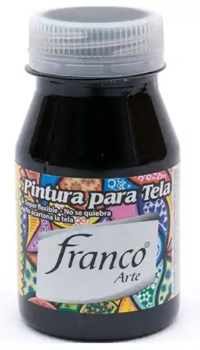 Pintura Para Tela Resistente Al Lavado 30 Cc Negro