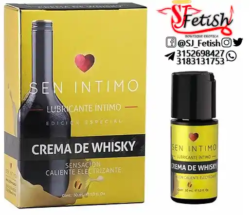 Sen Intimo Crema De Whisky Lubricante Electrizante 30ml