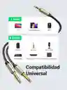 Cable 2 Plug 6.5mm A Plug 3,5mm Stereo 3mts Ugreen 10615
