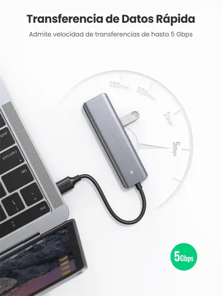 Hub De 4 Puertos Usb 3.0 Ugreen 50985