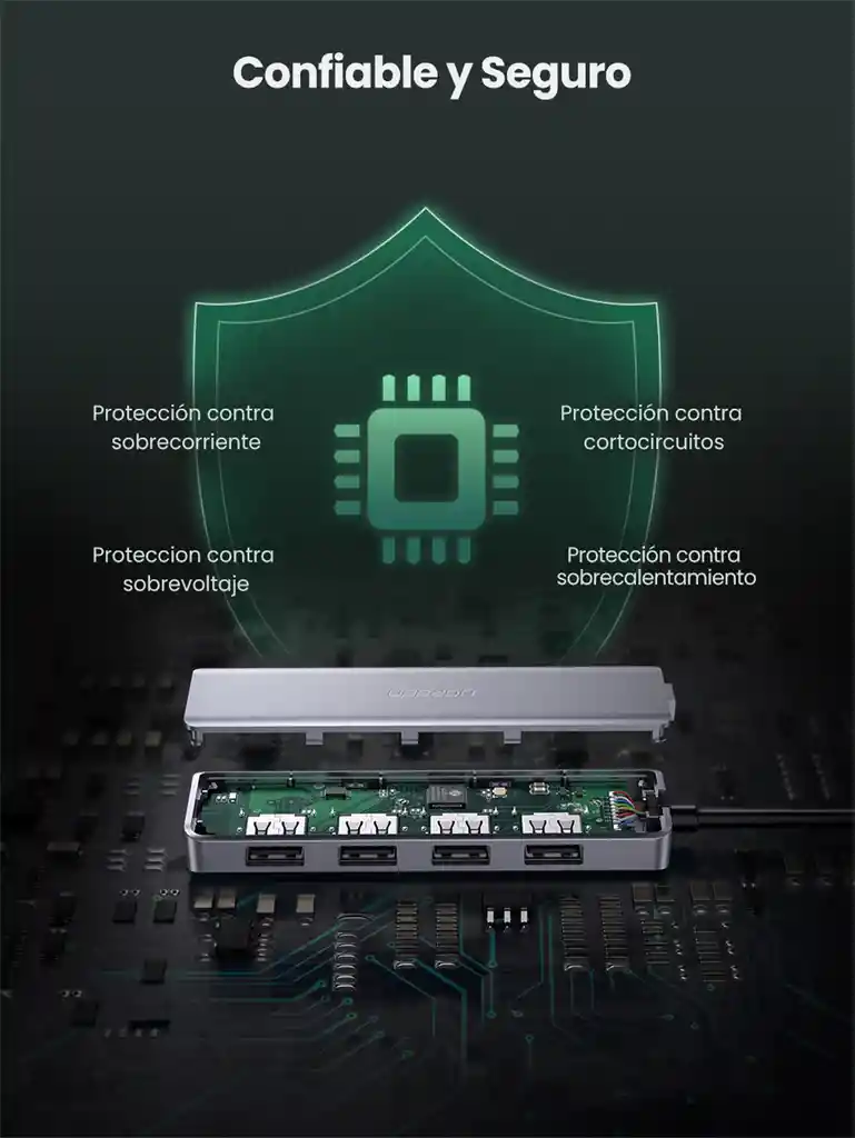 Hub De 4 Puertos Usb 3.0 Ugreen 50985