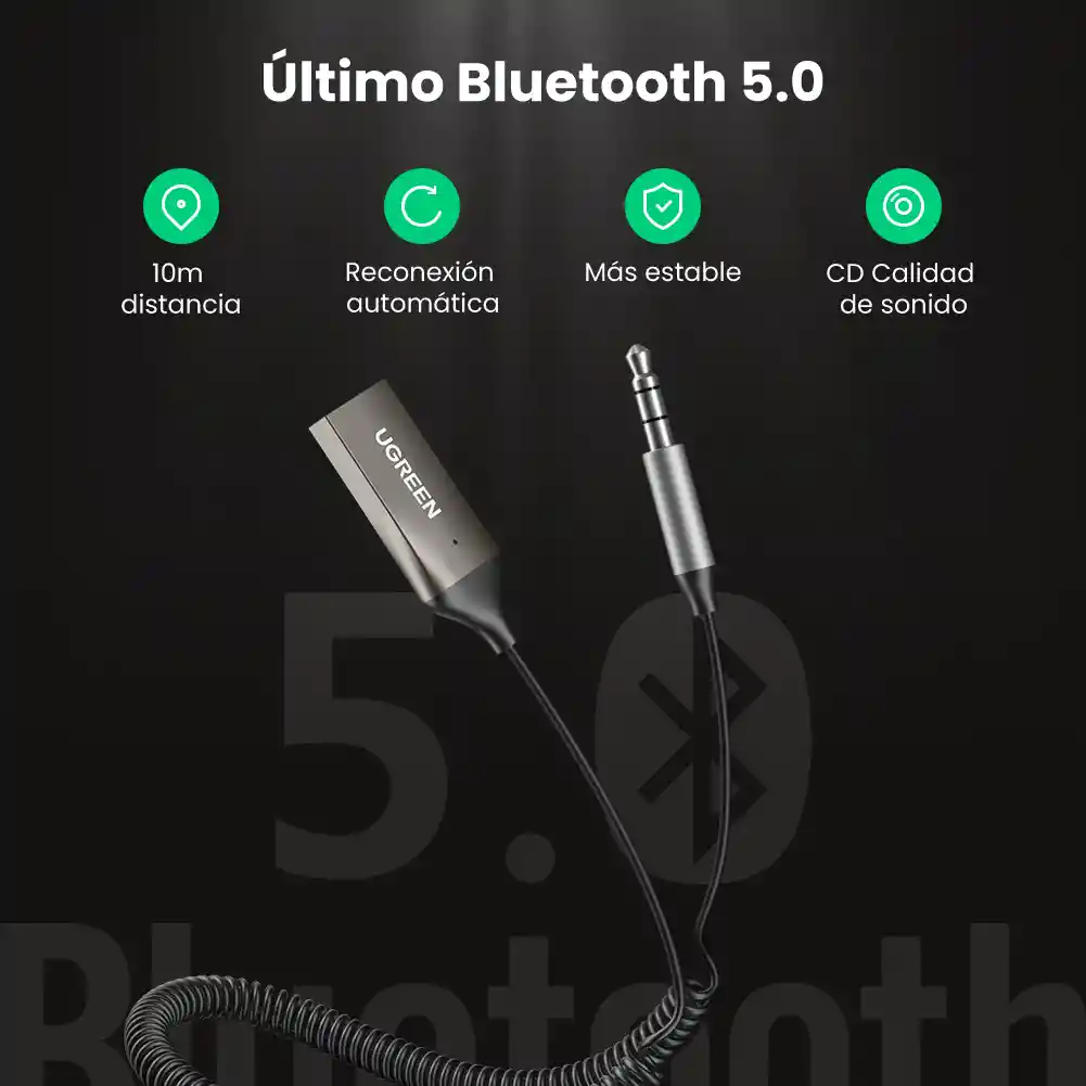 Adaptador Bluetooth Usb 2.0 A 3.5mm Ugreen 70601