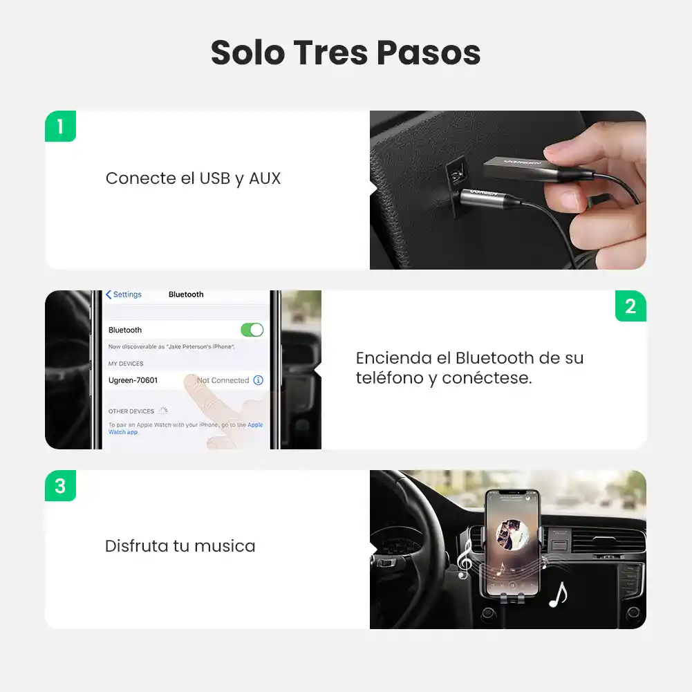 Adaptador Bluetooth Usb 2.0 A 3.5mm Ugreen 70601