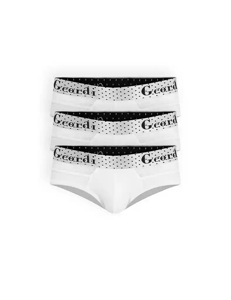 Brief De Algodón Premium (pack X3)(gg03l6) Blanco L