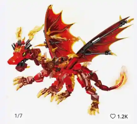 Colección Armable Armatodo Tipo Ninja - Flame Dragons Figthar Titan - 76067