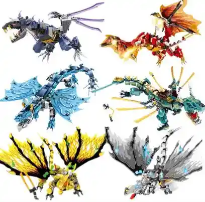 Colección Armable Armatodo Tipo Ninja - Flame Dragons Figthar Titan - 76067