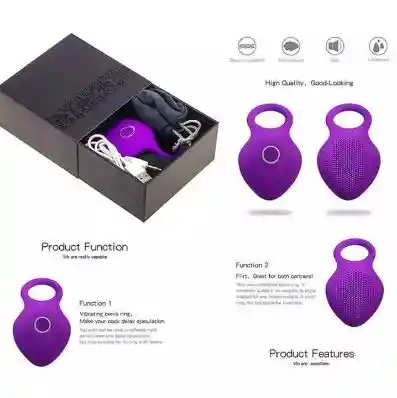 Anillo Estimulador Vibrador De Manga Fina Para Pene Y Clitoris Punto G