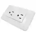 Linea Bk Blanca Incrustar Toma Doble 110-220 (118z-06) (ht20339)