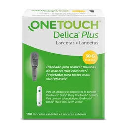 Lancetas Onetouch Delica Plus X 100 Calibre 30 X 0.32 Mm