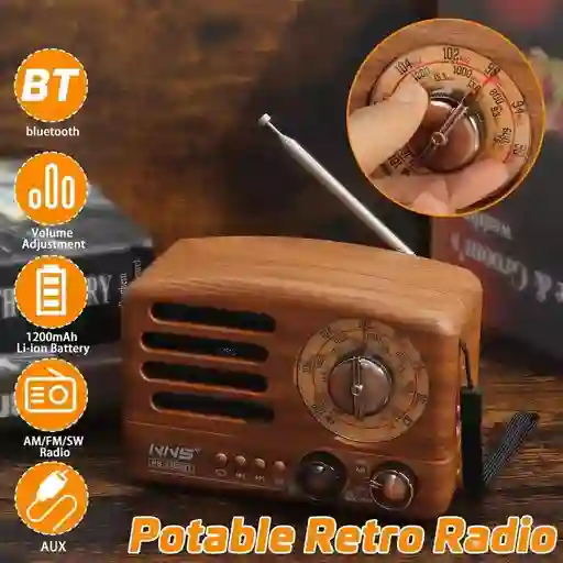 Radio Am Fm Bluetooth Retro Vintage Usb Excelente Calidad