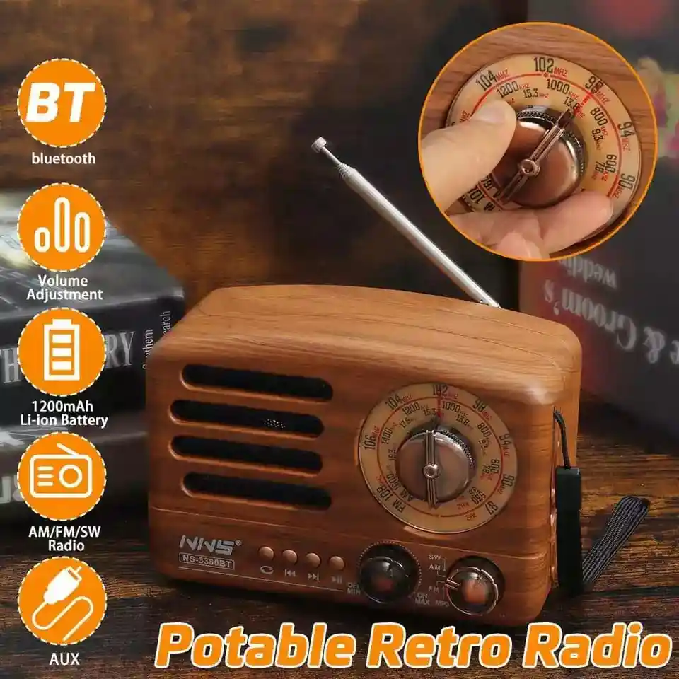 Radio Am Fm Bluetooth Retro Vintage Usb Excelente Calidad