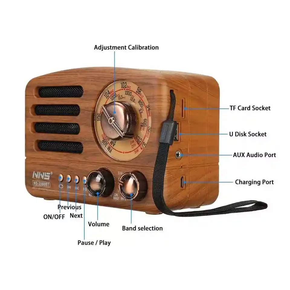 Radio Am Fm Bluetooth Retro Vintage Usb Excelente Calidad