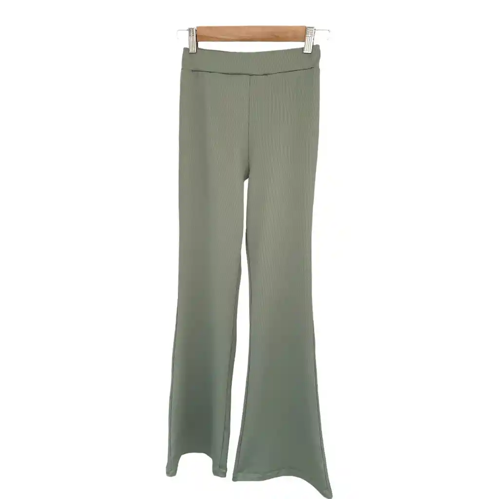 Pantalón Acampanado Verde