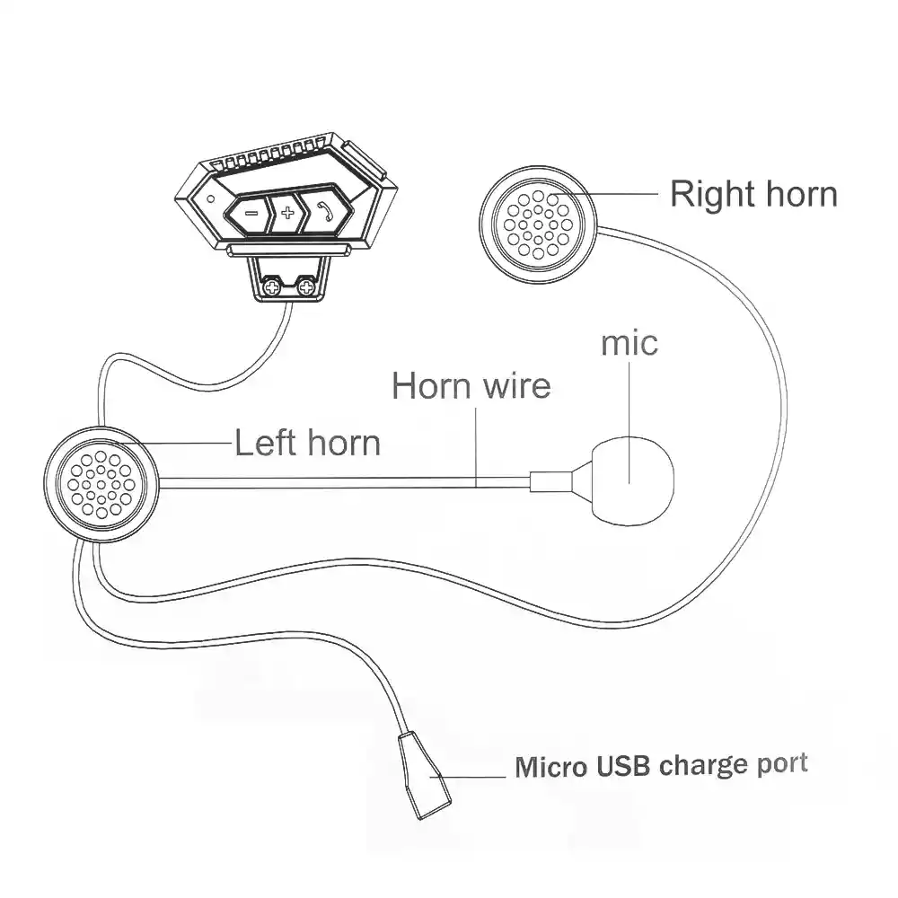 Intercomunicador Para Moto Wireless Bt-12 Ear Phone Stereo