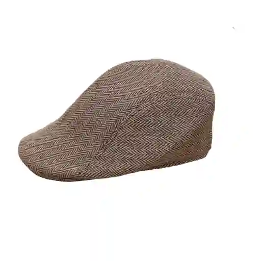 Boina Hombre En Paño Marron Claro - Rayas