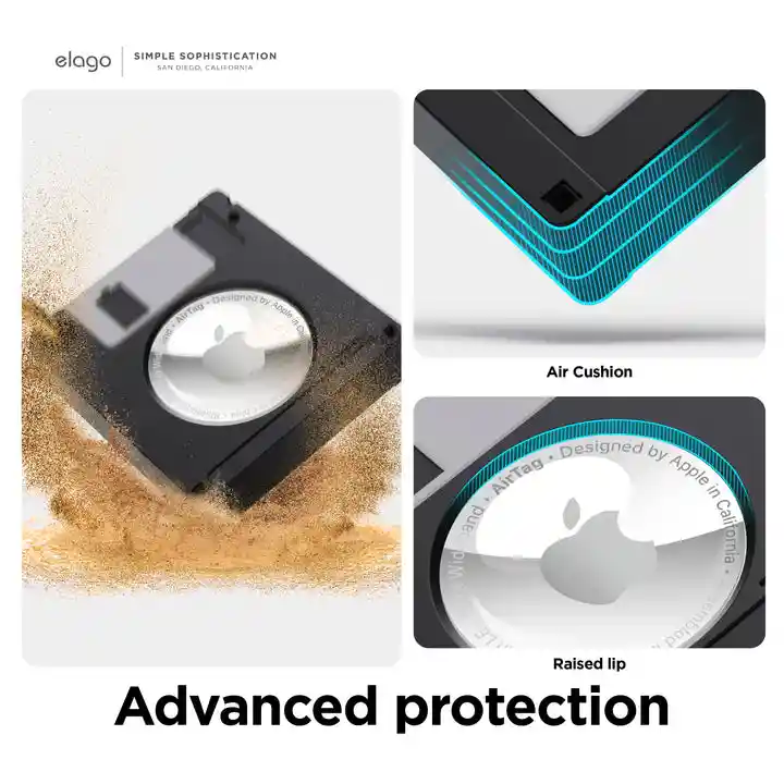 Estuche Protector Airtag Con Llavero De Silicona En Disquete