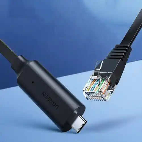 Cable De Consola Tipo C A Rj45 Plano De 1.5mt Ugreen 80186