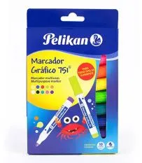 Pelikan Marcador Graficox10 Colores