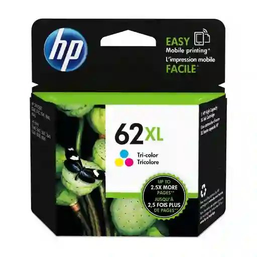 Cartucho De Tinta Hp 62xl Tricolor Original (c2p07al)