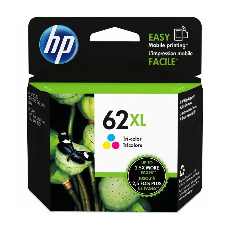 Cartucho De Tinta Hp 62xl Tricolor Original (c2p07al)