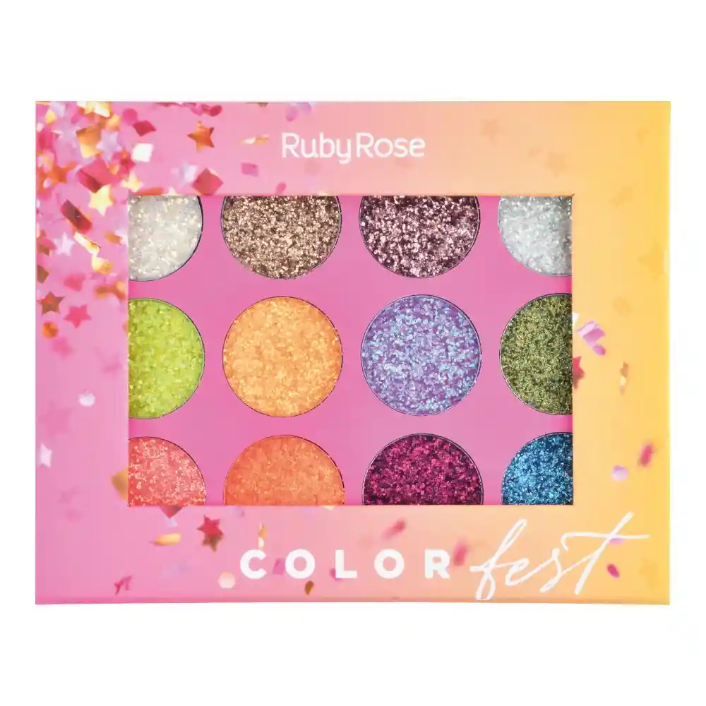 RUBY ROSEPaleta De Glitter Color Fest