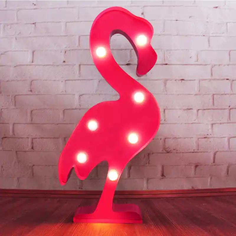 Lampara Led Decorativa Flamenco 3d Iluminación Fiestas Hogar