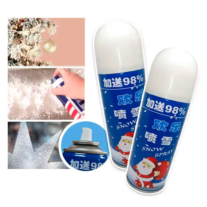 Nieve Artificial Spray X2 Decora Vidrio Navidad Vitrinas