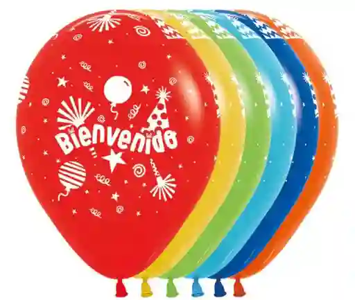 Globos Bombas R-12 Fiesta Latex Inf Bienvenido Surt X 12unds Sempertex