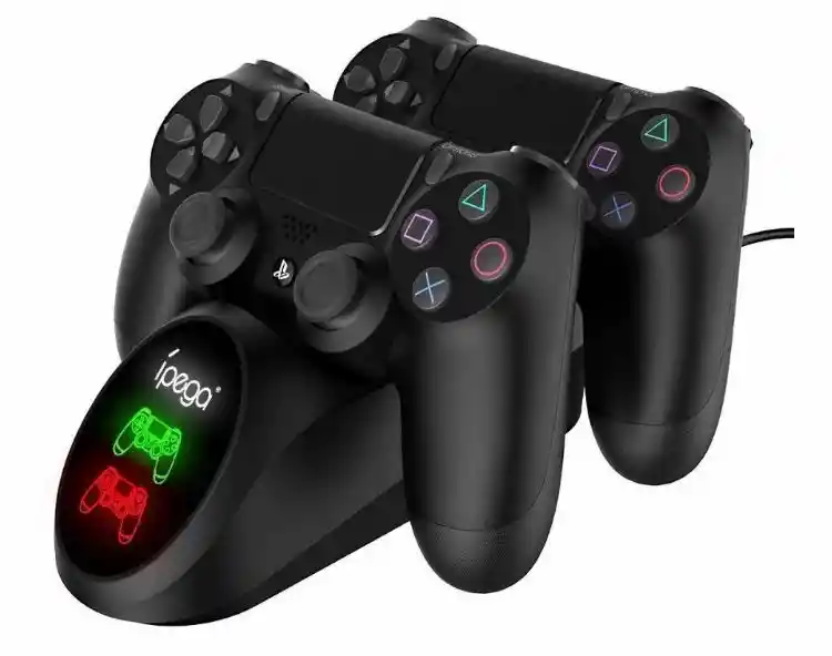 Ps4 Base Cargadora De Controles + 2 Fundas Protectoras Para Control De