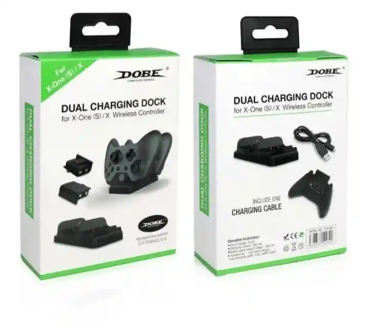 Base Cargadora De Controles + 2 Fundas Protectoras Para Control De Xbox One