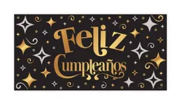 Letrero Cartel De Letras Metalizado Feliz Cumpleaños D/n