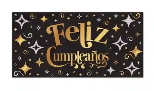 Letrero Cartel De Letras Metalizado Feliz Cumpleaños D/n