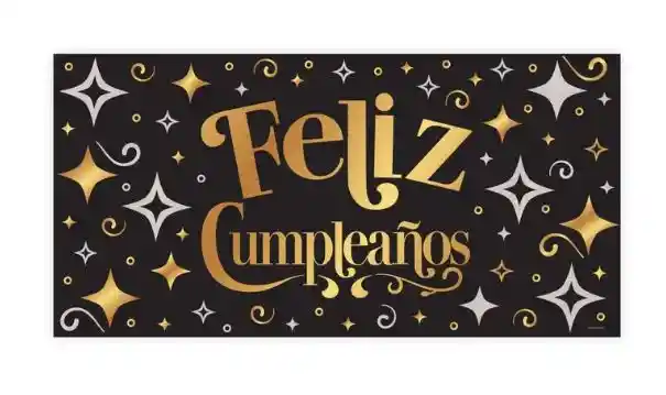 Letrero Cartel De Letras Metalizado Feliz Cumpleaños D/n