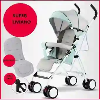 Coche Para Bebe Paseador Tipo Sombrilla Liviano Verde 701-2
